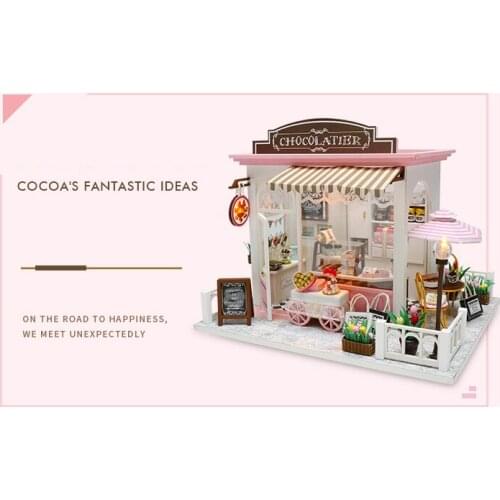 DIY DollHouse Wooden Doll Houses Miniature Model Dollhouse Furniture Kit Toys for Children New Year Christmas Gift Casa