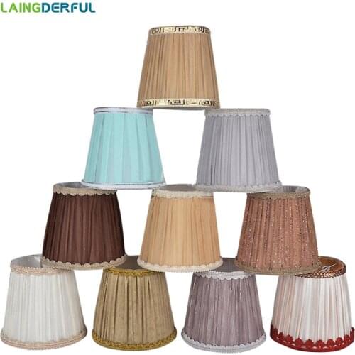 LAINGDERFUL European Art Deco Lampshade Candle Crystal Chandelier Lamp Shade Cloth Lamp Cover Decorative Lighting Cover