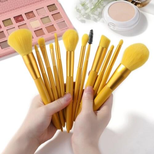 BANFI 12pcs Multiple Colour Makeup Brushes Set Foundation Powder Eyeshadow Blush Eyelash Wands Professional Beauty Makeup Tools