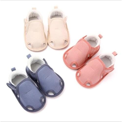 2020 New Summer Baby Shoes Infants Solid Casual First Walkers Soft Rubber Sole Newbore Boys Girls Shoes