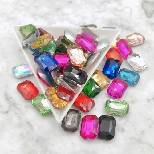 Sewing Rhinestone 20pcs 30pcs Shine Sew on Crystal Stone Pointback Glass Stone for Clothing Shoes Bags Wedding Dresses