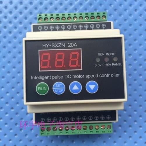 New Digital Display Intelligent PWM DC Motor Speed Controller HY-SXZN-20A PLC 0-5V 0-10V 12-65V