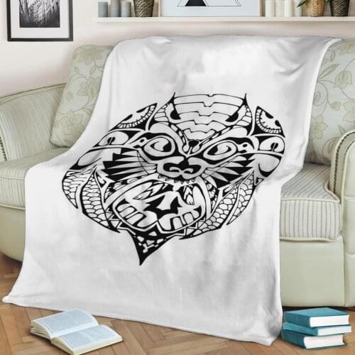 Aztec Symbol Flannel Throw Blanket 3D Printed Keep Warm Sofa Child Blanket Home Decor Textiles Dream Family Gift