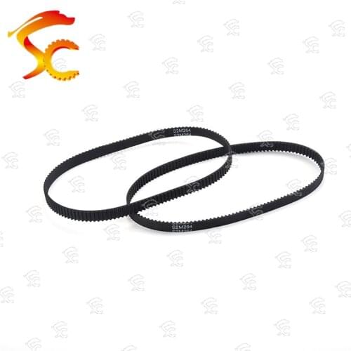2pcs/Lot S2M-264mm timing belt width 10mm length 264mm Closed-loop S2M 264 rubber belt
