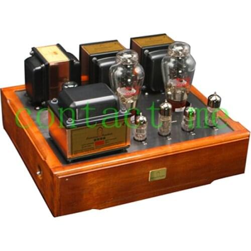 Handmade 6H6+6H23+6v6+300B single-ended Class A tube power amplifier, Output power 22WX2, frequency response 20Hz-30kHz