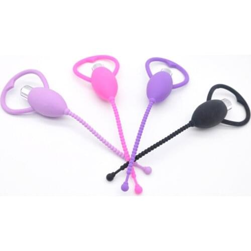 Silicone Vibrating Chastity Urethral Dilators Cock Beads Vibrator Urethral Sounds Penis Plug Stretching Sex Toys For Male Man O1