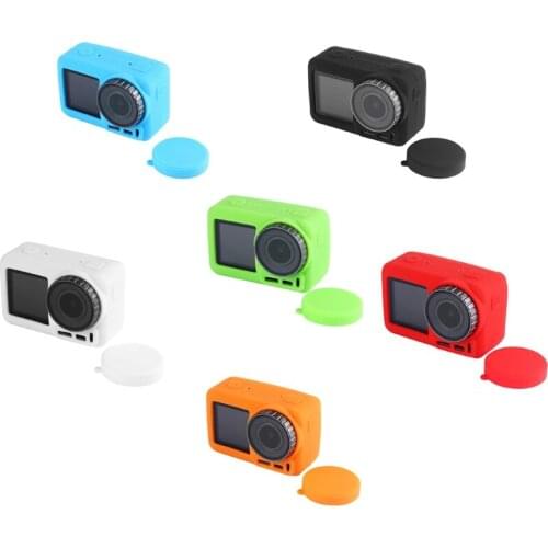 Compatible with Osmo-Action Camera Silicone Protective Cover with Lens Protector Cap Multicolor Camera Accessories