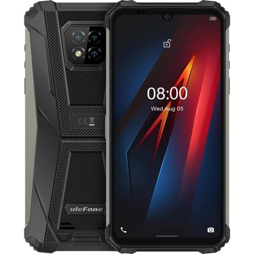 Ulefone Armor 8 Android 10 Rugged Mobile Phone NFC Helio P60 4GB+64GB Phone Octa-core 2.4G/5G WiFi 6.1'' Waterproof Smartphone