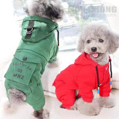 Thicken Warm Dog Clothes Winter Pet Clothing Jumpsuit Overalls Small Dog Costume Outfit Yorkshire Pomeranian Schnauzer Dog Coat