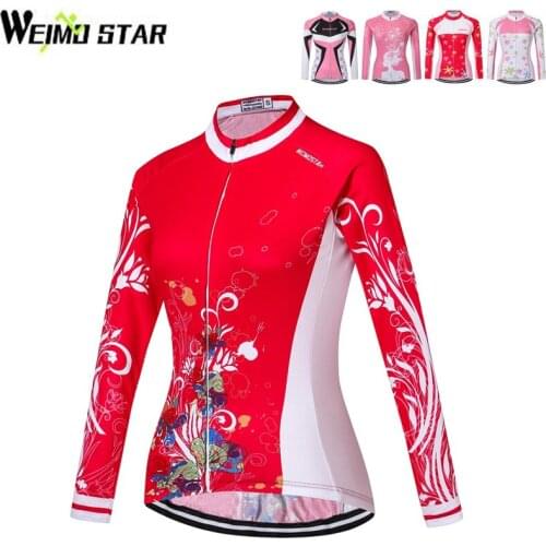 WEIMOSTAR 2017 New Womens Long Sleeve Cycling Jersey Tops MTB Bike Clothing Wear Autumn Breathable Bicycle Clothes Ropa Ciclismo
