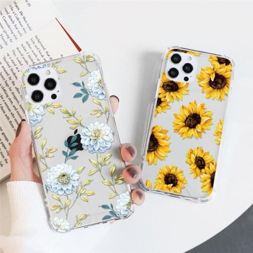 Hard PC Airbag Flowers Case For Huawei Y5 Y6 Y7 Y9 2019 Mate 20 P30 P20 P40 Lite E Pro P Smart 2021 Honor 8A 8S 8C 9S 20 Cover