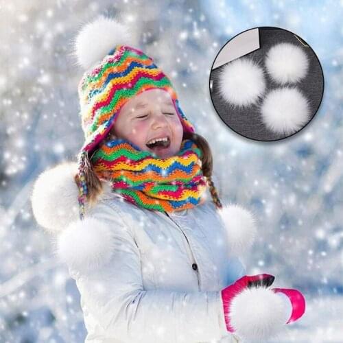 1PC 10Cm Faux Fur Pompom Creative Toys DIY Imitated Fox Plush Pendant Imitating Crafts Fur Ball Clothing Fur Ball Accessories