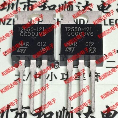10pcs/lot T2550-12I brand new stock TO-220 1200V 50mA