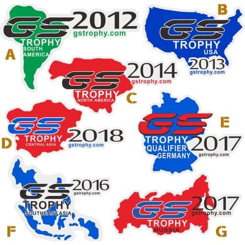 2pcs GS R1200 GS Motorcycle Decal Sticker Aluminum Travelled Box Luggage Trunk Side Case For BMW R1200GS R1200 GS ADV Adventure