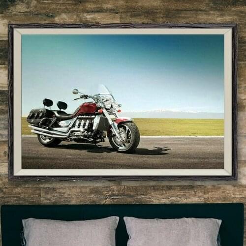 276 Vintage Bike Motorcycle Classic Wall Silk Cloth Poster Art Decoration Gift