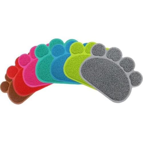 3pcs Paw PVC Pet Dog Cat Feeding Mat Pad Pet Dish Bowl Food Water Feed Placemat Puppy Bed Blanket Table Mat Easy Wipe Cleaning