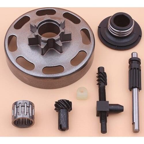 .325" 7T Clutch Drum For Husqvarna 435 435E 440 440E Oil Pump Worm Gear Chain Adjuster Tension Bearing Chainsaw