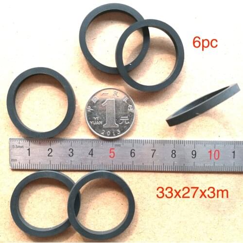 6pcs 33x27x3mm wheel shock absorber for belt pulley cassette deck audio recorder cassette pinch roller Stereo player