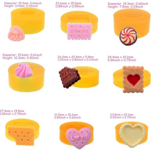 9 Styles Cookie Chocolate Mould Mini Silicone Mold Baking Decoration Mold Fondant Mould Sugarcraft Candy Chocolate Resin Clay Mo