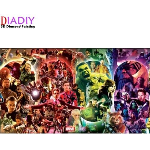 Diy 5D Avenger Super Hero Diamond Painting Cross Stitch Diamond Embroidery Pattern Full Drill Mosaic Home Decor Gift Art