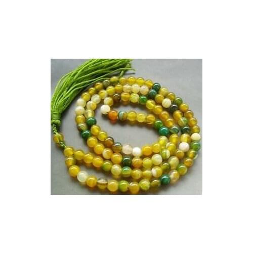 Free shopping! Tibetan Buddhist 108 Jades Beads Prayer Mala Necklace color Fashion