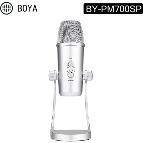 Boya By-Pm700Sp Usb Microphone Triple-Capsule for Iphone Android Smartphone Windows Mac Computer Laptop Pc Live Interview