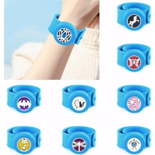 Tortoise Cat dragonfly unicorn pet animal kids gift Repellent diffuser Bracelet 25mm Essential Oil Diffuser locket bangle 10Pads