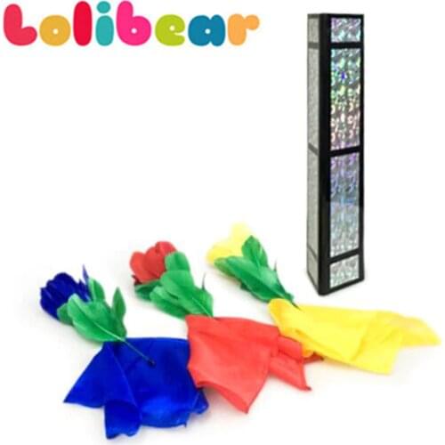 Flower Triangle Magic Tricks Stage Street Magia Flowers Appears From Empty Tube Magie Illusion Gimmick Props Magicians