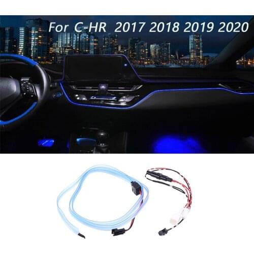 DHBH-Car Interior LED Dashboard Frame Light Instrument Panel Trim Atmosphere Light for Toyota C-HR 2017 2018 2019 2020
