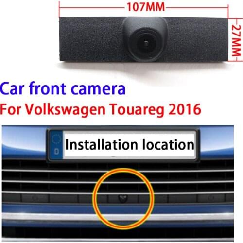 Full HD Waterproof Night Vision CCD Car Front View Logo Parking Camera For Volkswagen Touareg 2016 Installed under the car logo