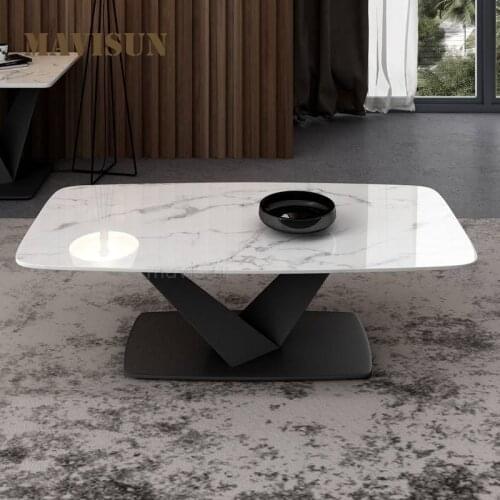 Italian Living Room Furniture Modern Minimalist Style Small Rectangular Desk Family Used Nordic High-Quality Rock Slab End Table