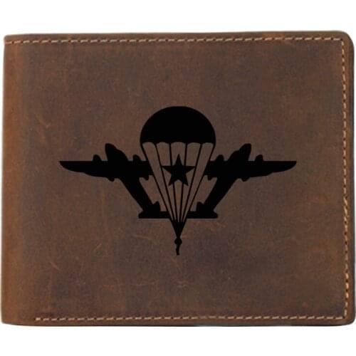 Russian paratroopers VDV Wallet Purse Gifts Multi card Holder Men Genuine Leather Purse Male Wallet with Coin pocket