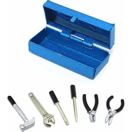 RC Car Mini Hammer Wrench Pliers Tools Box for 1/10 RC Crawler TRX-4 TRX4 Axial SCX10 90046 Tamiya CC01 D90 D110