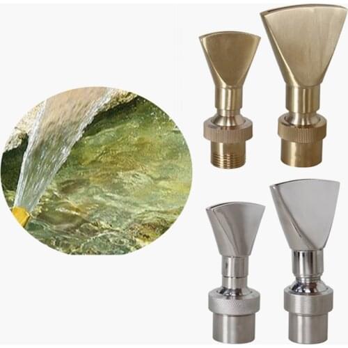 1/2" 3/4" 1" 1.5" 2" Duck Tail Brass Fountain Nozzles Fountain Pool Nozzles