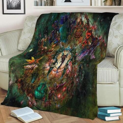 Final Fantsy XII Throw Blanket Print on Sherpa Blankets Soft for Sofa Customized DIY Plush Thin Quilt