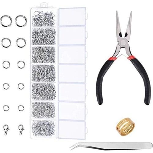 Open Jump Rings /Lobster Clasp/Earring Hooks DIY Jewelry Accessories Kit Set For DIY Jewelry Making Supplies