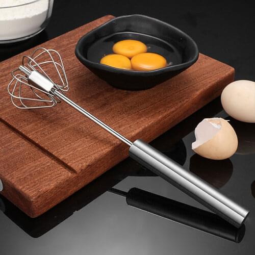 Semi-Automatic Egg Beater Stainless Steel Hand Pressure Manual Hand Blender Egg Bakeware Cream Flour Coffee Milk Mixing Tools