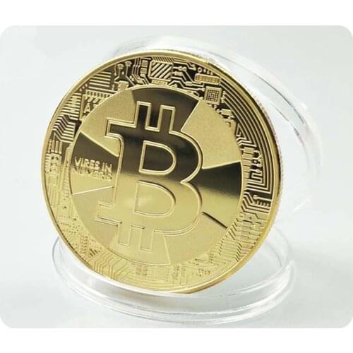 Gold Plated 2017 Bitcoin Litecoin Ripple Dash Coins Commemorative Coins Art Collection