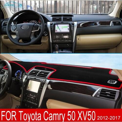 Anti-Slip Mat Dashboard Cover Pad Sunshade Dashmat Carpet Car Accessories Fit For Toyota Camry 50 XV50 2012 2013 2014 2015 2017