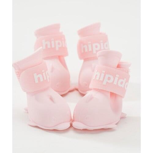 4Pcs/Set S/M/L Pet Dog Rain Shoes for Dogs Booties Rubber Portable Anti Slip Waterproof Pet Dog Cat Rain Shoes Small Dogs Shoes