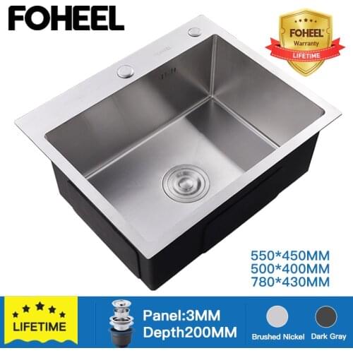 FOHEEL Kitchen Sink Drain Basket And Drain Pip Basin Single Double Triple Rectangular with Stretch Basket