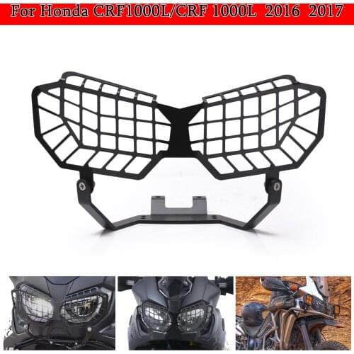 Steel Headlight Cover Grille Protector for Honda CRF 1000L CRF1000L 2016 2017 Motorcycle Head Lights Guards Protection Grill