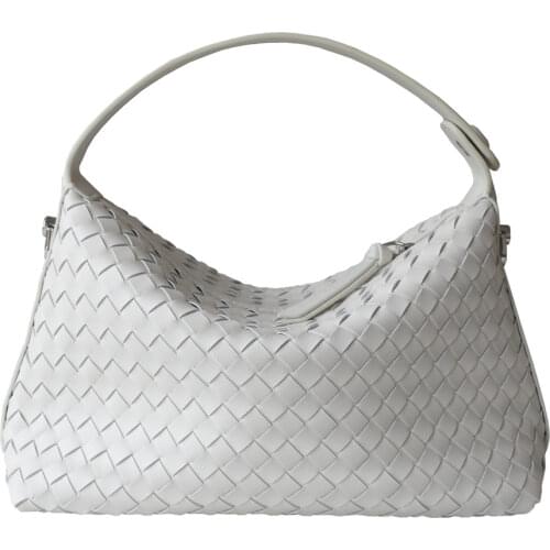 Genuine Leather Tote Bag Women Woven Top Handle Cowhide Clutch Handbags Desginer Luxury Brand Handmade Shoulder Messenger Bags