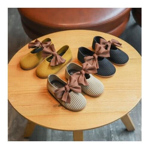 Toddlers Shoes for Baby Girls Baby Girl Dancing Shoes New Shoes Princess with Bowknot Soft bottom Breathable Moccasins