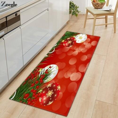 Zeegle Christmas Rugs and Carpets for Home Living Room Anti Slip Bathroom Doormat Shower Mat Washable Hallway Floor Rug Area Rug