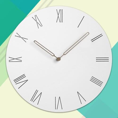 1 Pcs 12 Inch Quartz Wall Clocks Home Decor Modern Pierced Silent Simple Living Room Bedroom Hanging Wall Clock White