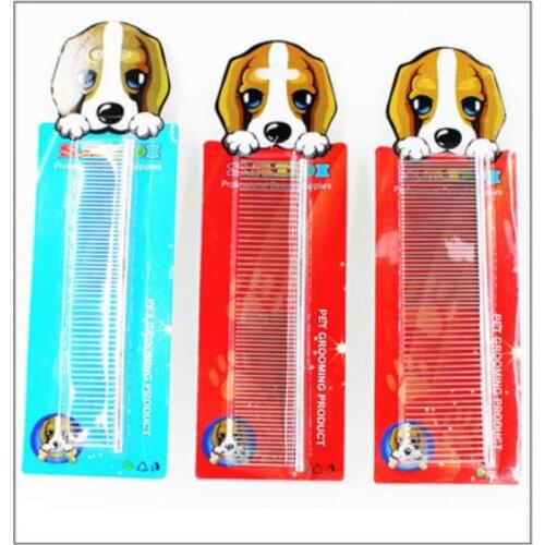 1pc Pet Dog Cat Grooming Comb For Fluffy Dog Haircut Dog Comb Long Thick Fur Removal Brush Stainless Steel Lightweight