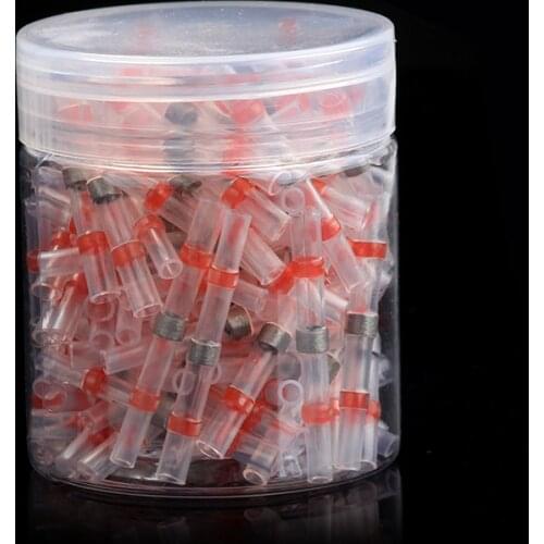 100PCS Red Waterproof Insulated Heat Shrink Connectors Solder Seal Wire Connectors AWG22-18/ 0.5-1.0 mm2