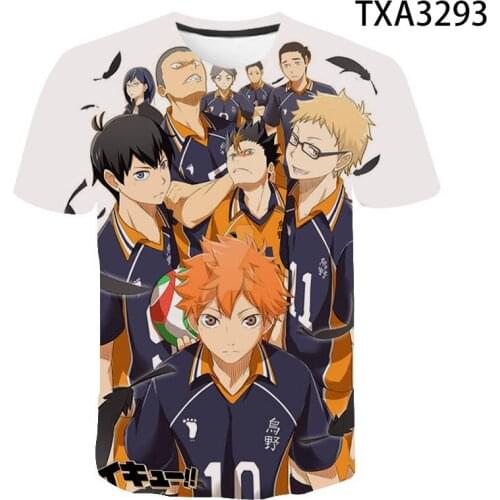 2021 Smmer Haikyuu T-shirt Boy Girl Kids 3D Printed T Shirts Fashion Tops Men Women Children Short Sleeve Cool Tees