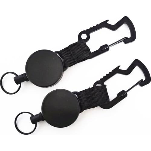 3 In 1 Retractable Badge Steel Wire 2PCS Badge Reel Retractable Key Chain Portable Bottle Opener Hexagonal Wrench EDC Tool